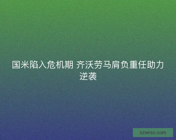 国米陷入危机期 齐沃劳马肩负重任助力逆袭 国米陷入危机期 齐沃劳马肩负重任助力逆袭
